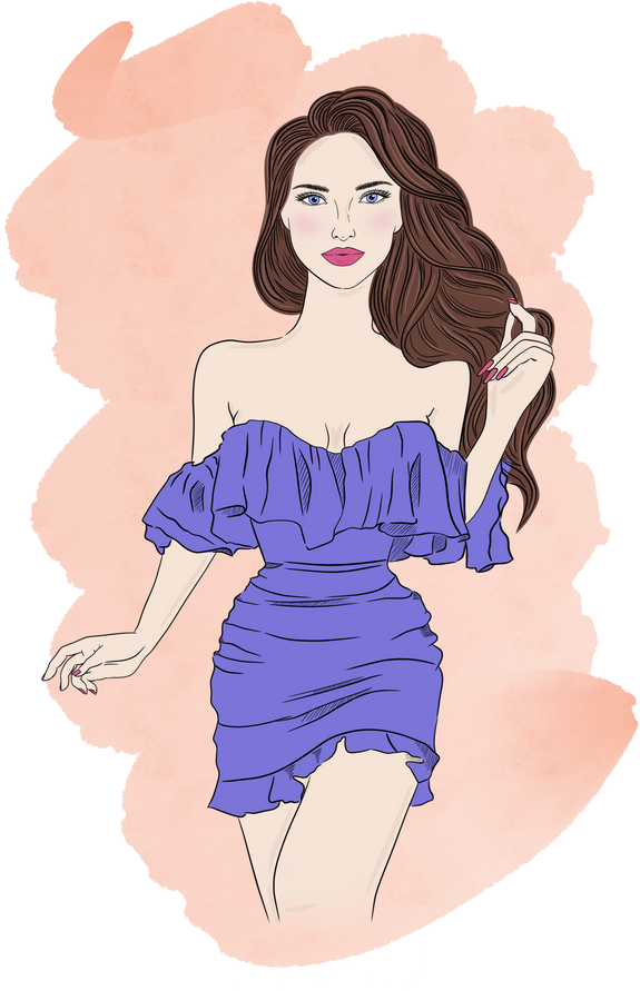 Fashionable Woman Illustration